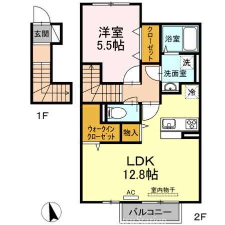 グランツ屋島Ⅱの物件間取画像